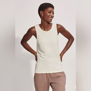 Varley Thurman Ribbed Sleeveless Tank Top - Birch - Size XS  NWOT